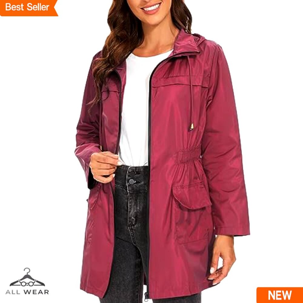 Waterproof Raincoat Lightweight Packable Hooded T… - image 2